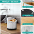 VITVITI Toothbrush Holders for Bathrooms, 3 Slots Marble Look Organizer for Sink/Vanity, White Resin with Bamboo