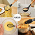 Silicone Kitchen Utensils Set, 28PCS Large Cooking Utensils with Holder, Wooden Handles, Spatula, Spoon, Whisk, Black