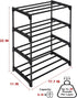 4-Tier Closet LNYZQUS Upgrade Small Shoe Rack, Metal Stackable Kids Shoe Shelf Storage Shoe Stand Organizer