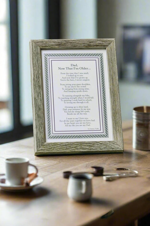 Gift for Dad from Son or Daughter - Dad, Now That I'm Older for Father's Day, Christmas, Birthday