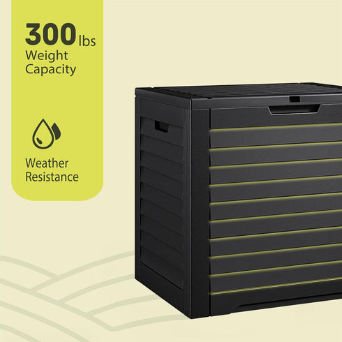 35 Package YITAHOME Gallon Outdoor Storage Box, Waterproof Resin Deck Box and Delivery with Lockable Lid for Patio