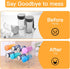 Water Bottle Organizer, 2 Pack Holder for Kitchen Fridge Cabinet Storage, Stackable Tumbler & Wine Rack