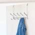 iDesign York Metal Over the Door Organizer - 5-Hook Rack for Coats, Hats, Towels, 15.28" x 5.25" x 11"