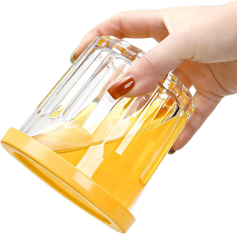 4 Pack 13Oz 400ml Coloch Working Glass Jar with Leakage Proof Lid, French Jelly Jar Clear Storage Jar for Jam, Jelly