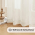FMFUNCTEX Beige Linen Sheer Curtains for Bedroom, 54 inch Length Natural Flax Blend Draperies, 2 Panels Rod Pocket for