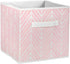 DII Small Herringbone Storage Bin Set of 2, Mauve, Non Woven Polyester