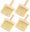 4pcs Wooden Window Groove Cleaning Brushes with Soft Bristles and Wood Handle for Dust Removal in Home, Keyboard, and