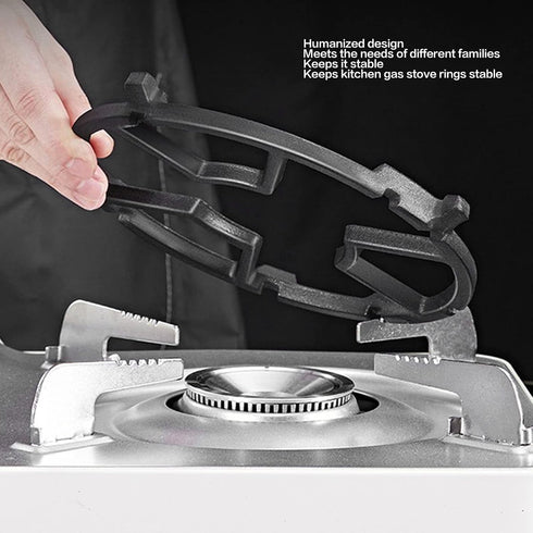 Cast Iron Wok, Non Slip Black Cast Iron Stove Rack for Frying Pans, Craft Pans, Carbon Steel Pans
