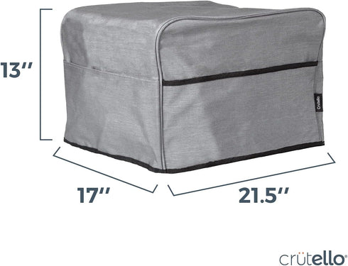 Crutello 9 Slice Toaster Oven Cover with Storage Pockets - Small Appliance Dust Covers, Kitchen Appliance Covers, Durable Toaster Oven Cover