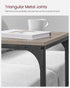 ULET353B02 VASAGLE C-Shaped End Table, Side Table for Sofa, Couch Table with Metal Frame, Small TV Tray Table