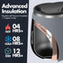 GRANDTIES Insulated Coffee Mug with Handle, 16 oz Sliding Lid for Splash-Proof Thermal Tumbler, Double Walled Vacuum