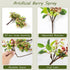 20 9.8 inch SHACOS Artificial Pink Berry Stems PCS Fake Berries Branches Spray with Green Leaves Small Berry Picks