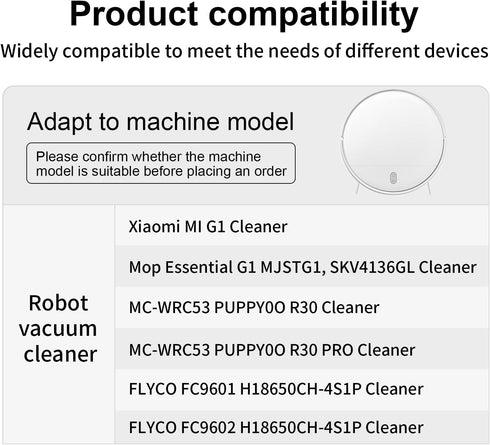 H18650CH-4S1P Vacuum Compatible for Xiaomi MI G1, Mop Essential G1 MJSTG1, SKV4136GL, MC-WRC53 Robot Vacuum Cleaner
