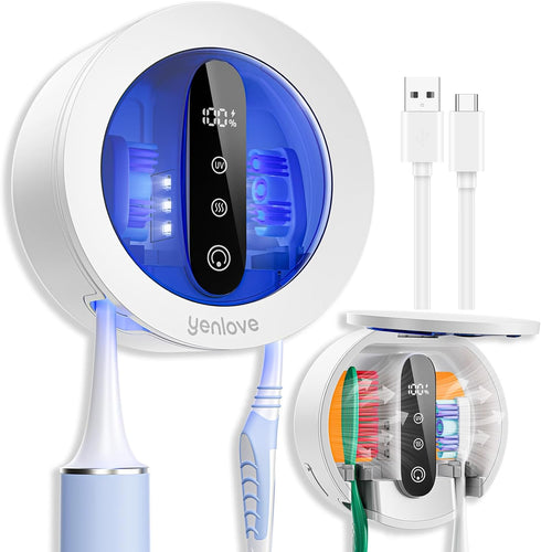 Upgraded UV Toothbrush Cleaner Holder, Toothbrush Holders Wall Mounted, Electric Toothbrush Holder