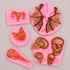 Halloween Fondant Molds, Skull Sheep Head Bat Wings Silicone Molds for Cake Decoration, Set of 5