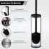 2 BGL Stainless Steel Toilet Brush with Holder, Black Bristle Heads