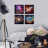 16x16" Space Wall Art Galaxy Futuristic Decor for Teens Room Outer Space Nebula Pictures Boys Bedroom Marvel Room