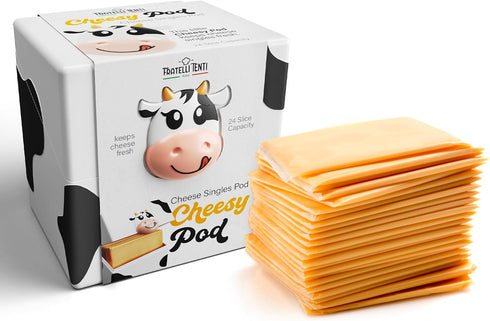 Cheesy Pod – Airtight Sliced Cheese Container for Fridge, BPA-Free Plastic, Stackable, Dishwasher-Safe, Odor-Free