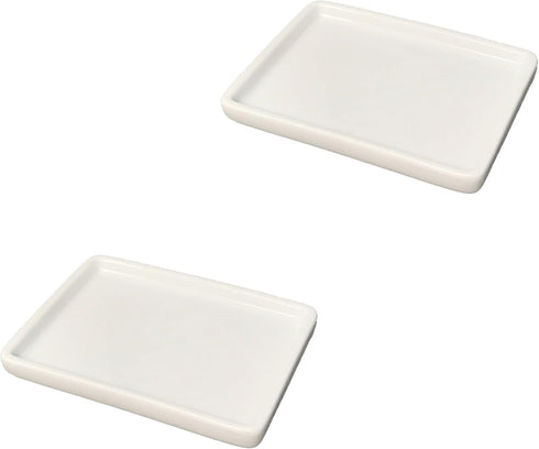 Tetra-Teknica Less is More Series SD-2P Porcelain Soap Dish, Color White, 2 per Pack