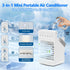 Portable Air Conditioners, 180° Oscillation Mini AC, 4 Wind Speed, Built-in Ambient Light, Large Water Tank for