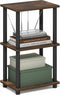 Furinno Turn-N-Tube Storage Shelves, 3-Tier Open Frame Book Shelf, Standing Corner Shelf,