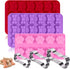 Set of 6 Silicone Molds, Puppy Dog Paw & Bone Shapes with Stainless Steel Cookie Cutters for Treats