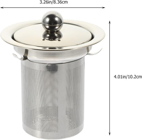 SHERCHPRY Mesh Strainer Tea Strainer, Stainless Steel Loose Tea Infusers with Lid for Glass Teapot