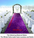 Partisout Aisle Runners for Weddings 2FTx15FT Royal Purple Sequin Rug for Ceremony Sparkle Carpet