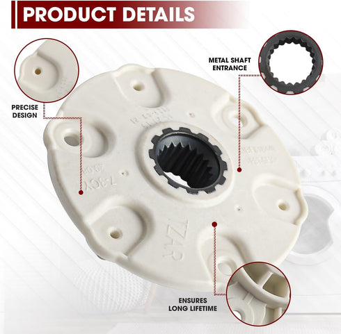 Washer Rotor Hub MBF618448/PBT-GF30 by Seentech - Compatible with LG Washing Machine, Replaces 4413ER1003A, 4413ER1003C
