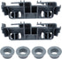 BlueStars WD28X27241 Dishwasher Rack Carrier & Roller Kit, Exact Fit for GE Dishwashers Lower Rack Wheels Assembly