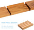Teak Soap Dish for Shower, Pack of 2 by HTB, Wood Decorative Bath Soap Holder for Kitchen, Bathroom, Sink