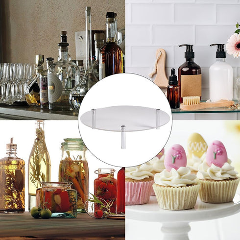 CRASPIRE Acrylic Cake Stands for Dessert Table, Clear Cupcake Display Holder, Round Food Organizer for Party Decoration