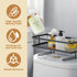 PowerKing 2 Over The Toilet Storage Shelf, Bathroom Organizer Rack with Hooks, No-Drill, Rust-Resistant Steel, Toilet