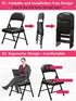 KAOCHA 1 Pack Commercial Bulk Folding Chairs with Padded Cushion, Single Black Steel Metal Frame Foldable Chair