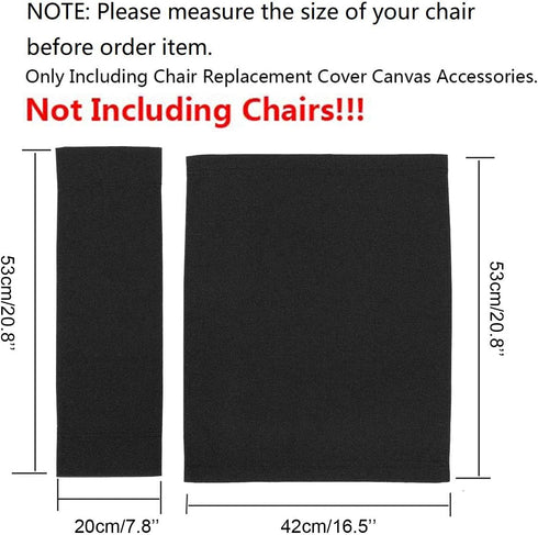 5 1 Set 2 STAY GENT in Accessories for Makeup Artist Chair, (not Including Chair) Black Replacement Cover Canvas