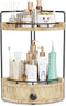 Aollewoiti 2-Tier Corner Bathroom Counter Organizer with Drawer & Embedded Screw Holes -