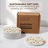 Set 6 (Sunset) Absorbent Terrazzo Drink Coasters with Holder, of Ceramic Stone Coasters for Drinks, Water-Absorbing