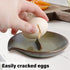 Egg Cracker & Spoon Holder, Ceramic Spoon Rest for Kitchen, Heat Resistant Utensil Holder for Countertop