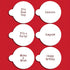 Designer Stencils It's a Party Cookie Stencil Set, Beige/Semi-Transparent (HAPPY BIRTHDAY - CONGRATS - IT'S A PARTY -