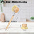ANTYA Bamboo Dish Brush with Handle - Soft Bristle, Non Toxic Dish Scrubber Compostable & Sustainable Bamboo Scrub