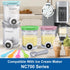 4 pack NC700 Creami Pints and Lids for Ninja Swirl, Creamy Icecream Containers Cups Jars Tubs Canisters Smoothie Pot