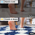 KICMOR 4x6 Navy Blue and Cream White Rugs for Living Room, Fluffy Fuzzy Shag Checkered Rug Shaggy Carpet for Bedroom