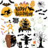 Halloween Window Clings: 6 Sheets of Crows, Bats, Spiders, Ghost Stickers for Halloween Decorations