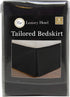 Luxury Hotel Tailored Bed Skirt, Box Pleats, Twin Size, 14 Inch Drop, Black