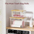 2 Pack Delamu Acrylic Trash Bag Holder, (XL+S) Stackable Garbage Bag Dispenser, Clear Organizer Bins for Under Sink