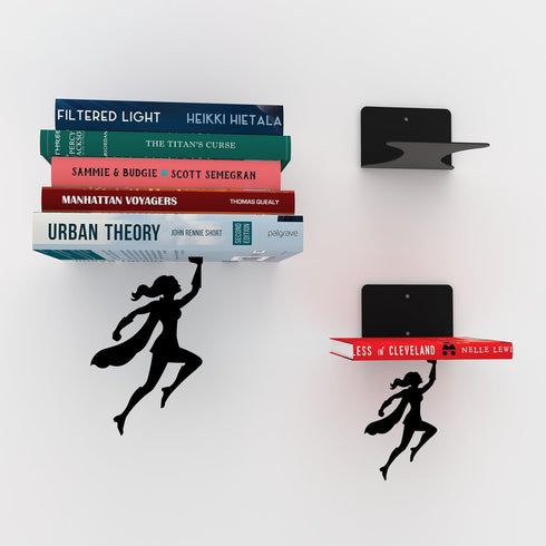 Artori Design Floating Bookshelf for Kids, Invisible Metal Book Shelf, Wall Decore Book Lovers Bookshelf (Wondershelf)