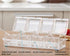 KNC Transparent Spice Rack, 4 Piece Acrylic Storage Container Jars with Cover and Spoon, Kitchen Organizer