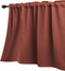 KOUFALL Fall Curtain Valances - Rustic Farmhouse Boho Western Curtains for Kitchen Windows, Terracotta Rust