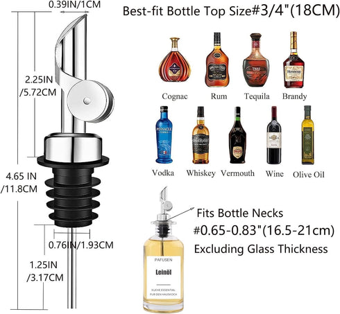 2 Pack Pafusen Auto Flip Olive Oil Dispenser Spout, Liquor Pour Spout, Oil Dispenser Top, Easily Turn Your Bottles into