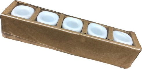 Clarity & Muse 5 Pcs White Ceramic Chime Ritual Spell Candle Holders